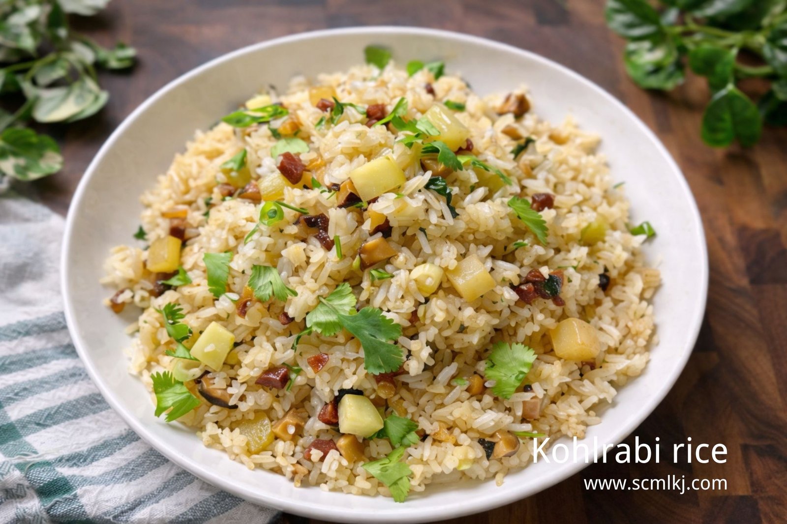Kohlrabi rice - mild taste low carb alternative