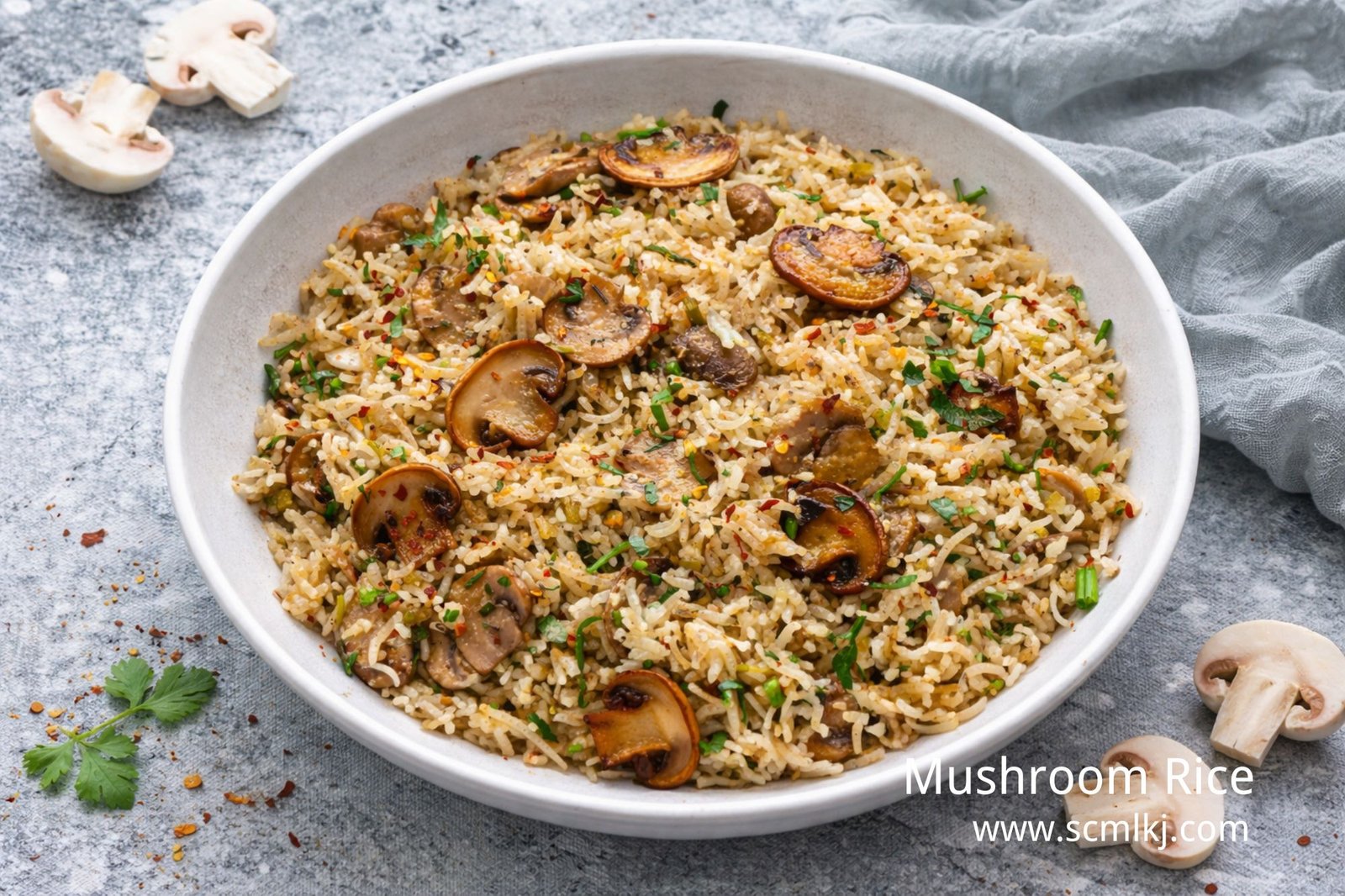 Mushroom rice - umami-rich low carb alternative