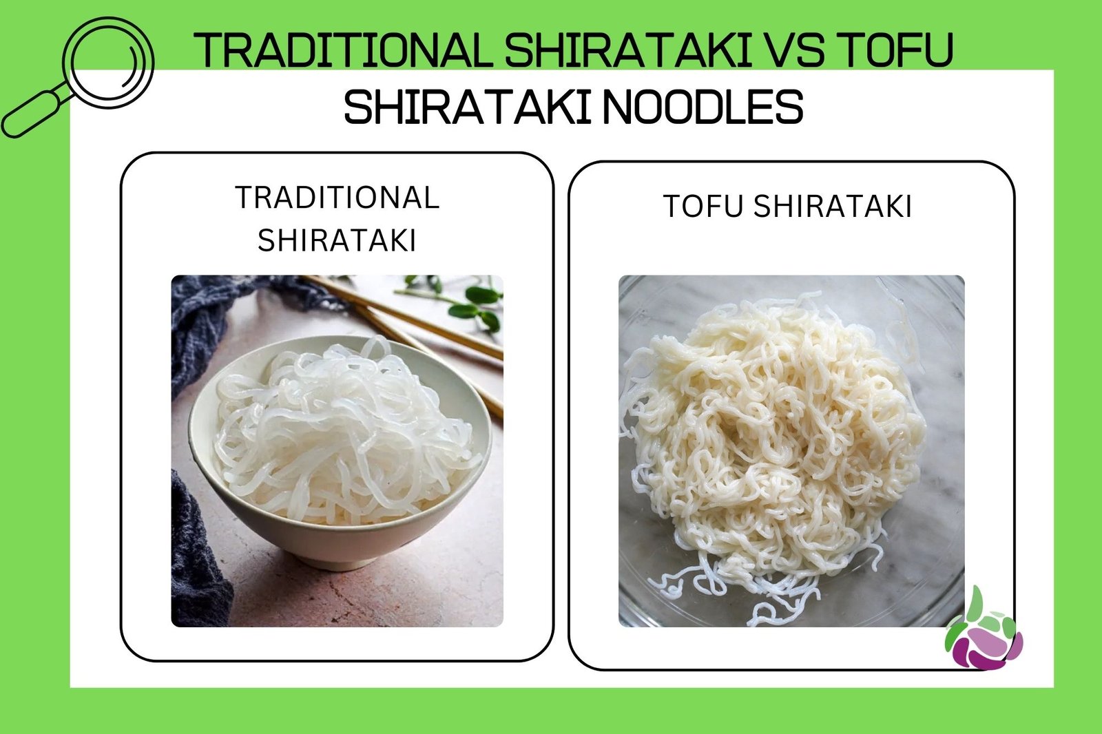 Comparison of traditional shirataki vs tofu shirataki noodles