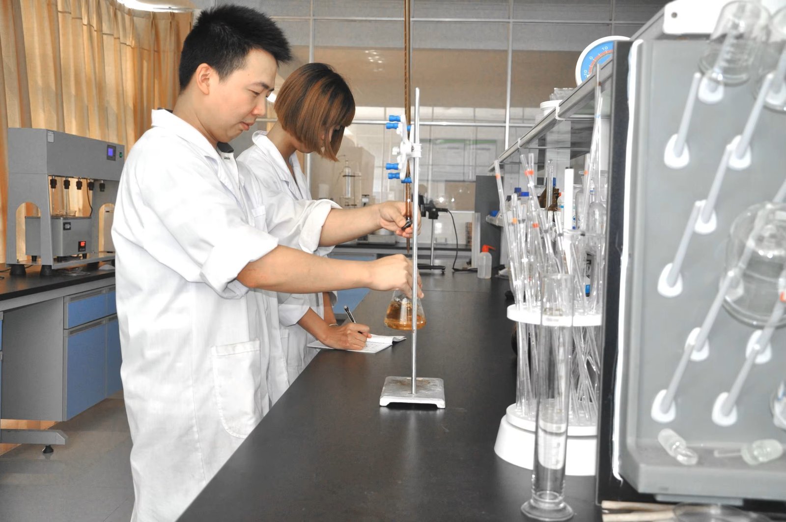 Quality control testing of konjac products in a certified food laboratory