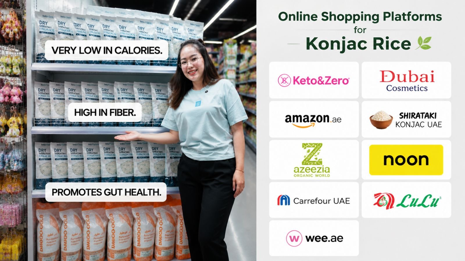 Health-conscious consumers choosing konjac rice